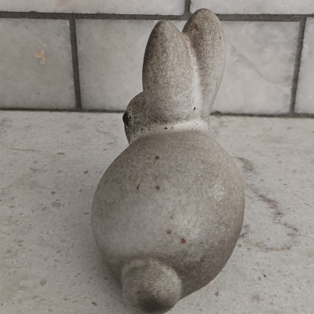 Vtg. Mcm Howard Pierce bunny rabbit Ceramic Speckle Glaze Figure - Picture 5 of 12